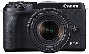 Беззеркальная фотоапарат Canon EOS M6 Mark II за видеоблогинга + обектив 15-45 мм CMOS сензор APS-C, Двухпиксельная Автоматичен фокус CMOS, Wi-Fi, Bluetooth и видео 4K