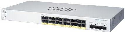 Интелигентен комутатор Cisco Business CBS220-24T-4G | 24 порта GE | 4x1G SFP | 3-годишна гаранция на оборудването (CBS220-24T-4G-NA)