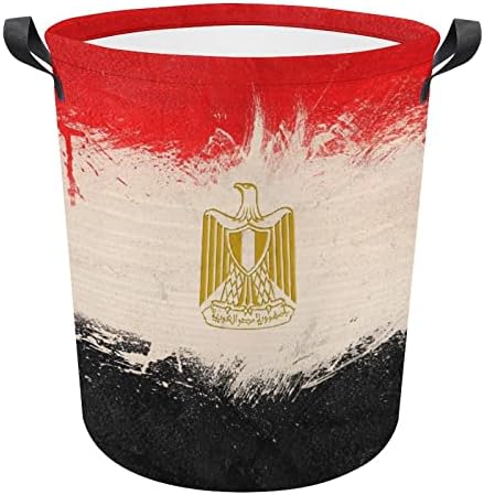 Египетският Флаг Голяма Кошница за Дрехи, Чанта за Пране с Дръжки, Преносим Чанта за Общежитието на Колежа
