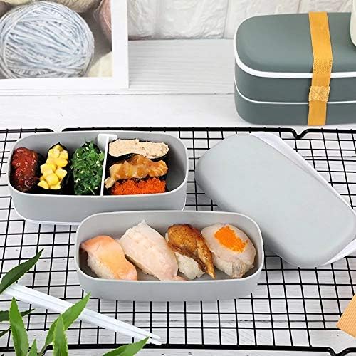 SJYDQ Нова кутия за Bento от Пластмасовия материал, Кутия за съхранение на храна в Хладилника, двупластова Детска Кутия за обяд, Директна доставка (Цвят: C)