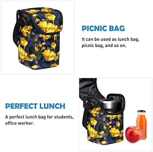 Дамски Чанта за обяд GUEROTKR, Кутия за Обяд за мъже, Дамски Кутия за Обяд, златни цветя модел