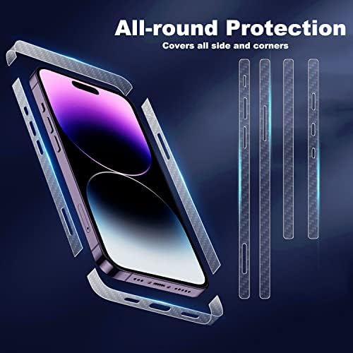 YQODSZ [3 Опаковки със Защитно фолио за страничните ръбове на iPhone 14 Pro, Гъвкав PVC, Устойчив на надраскване, Лесна Инсталация Защитно фолио за ръбовете на iPhone 14 Pro - Прозрачна