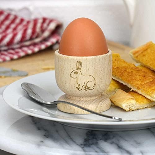 Дървена чаша за яйца Azeeda Седнала заек (EC00023140)