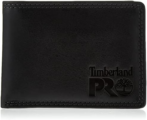 Мъжки Кожен RFID чантата си Timberland PRO с Подвижен Мек Джоб за карти