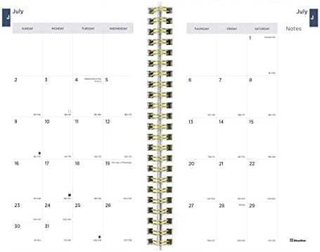 Седмичен / Месечен дневник Blueline Essential Academic, 13 месеца, от юли 2023 до юли 2024, Корици от две нишки златен цвят, Полиетиленово покритие, 8 x 5, Фигура, с листа, Листа (CA114PI.02-24)
