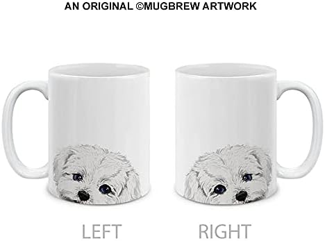 Керамични Кафеена Чаша MUGBREW Maltese Dog, Чаша за Чай, 11 ГРАМА