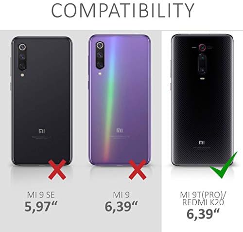 Калъф kwmobile, съвместим с Xiaomi Mi 9T (Pro) / Redmi K20 (Pro) - Калъф от мека матова TPU със защитата на камера - Черен мат