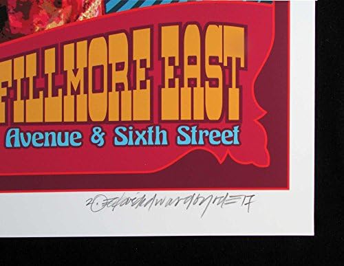 Плакат Джанис Джоплин , създаден оригинален художник Fillmore East Дейвид Бердом с подпис