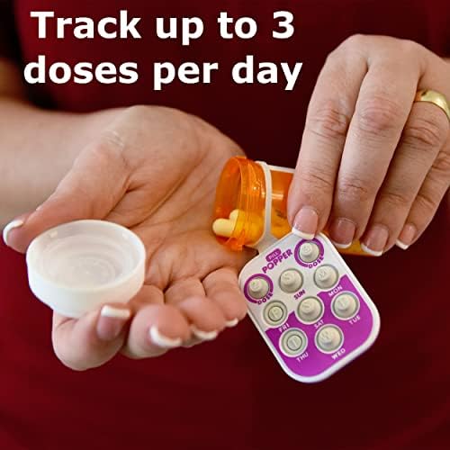 Попър за хапчета - устройство за проследяване дози лекарства за памет (2 опаковки)