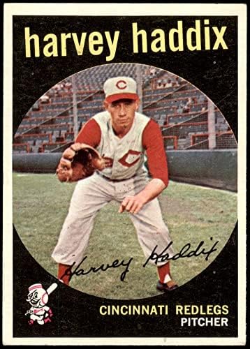 1959 Topps 184 Харви Хаддикс Синсинати Редс (Бейзболна картичка) БИВШИЯТ играч на червените