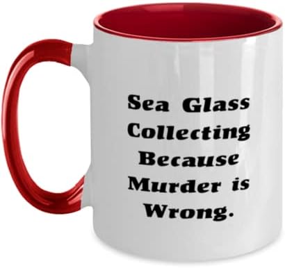Красива два цвята чаша от морския стъкло с 11 грама, Колекциониране на морския стъкло, Защото Убийството, Хубави подаръци за приятели, Подаръци за рожден ден, Подарък за рожден ден, Идеи за подаръци, Уникални подаръци,