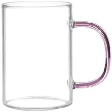 LHTCZZB Проста Стъклена чаша за изплакване на устата с цветна дръжка, Комплект за измиване и почистване на зъбите за двойки, Комплект за баня с три Зубными цилиндъра (черен /зелен) (Цвят: розов)