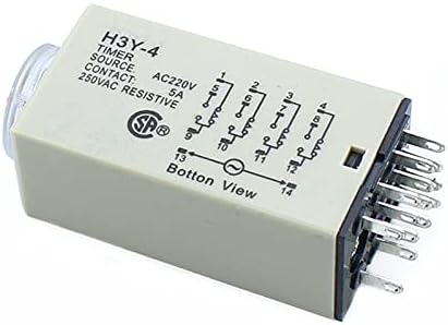 NYCR 1бр H3Y-4 0-30 М Реле закъснение на включване на захранването на Таймер DPDT 14 контакти H3Y-4 DC12V DC24V AC110V AC220V (Размер: AC110V)