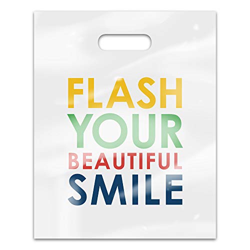 Practicon 11098202 Покажете своята красива усмивка 8 x 10 Четырехцветных Чанти за грижа за пациентите - 100 / Опаковка