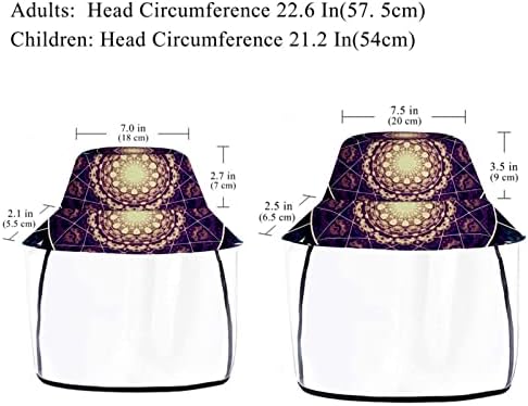 Възрастен Защитна Шапка с Маска за лице, Рибарска Шапка От Слънцето, Съзвездието Компас в Ретро Стил