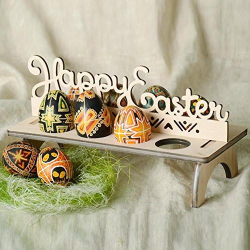 XIGUL Прекрасен Рафтове За Великденски Яйца Полк САМ Дървени Букви Фестивал на Великденски Яйца Тава